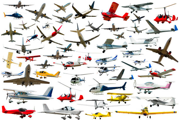 istock Collection of flying vehicles on white background 1023480928