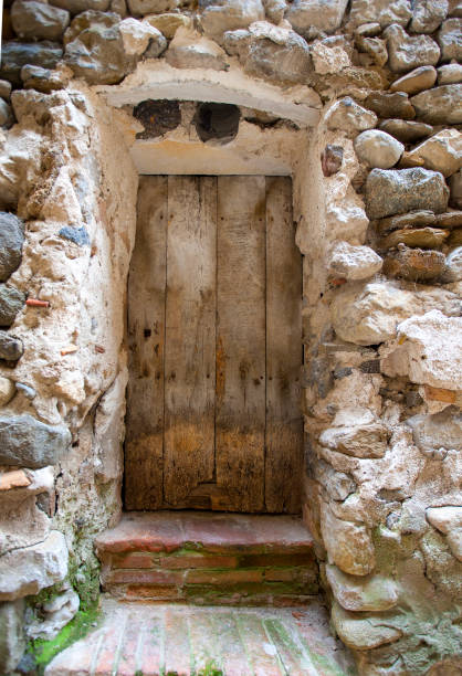 istock The ancient wooden door in Spain 1023486352