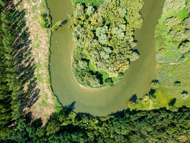 istock Aerial view of river Hernad in Hungary 1023490764