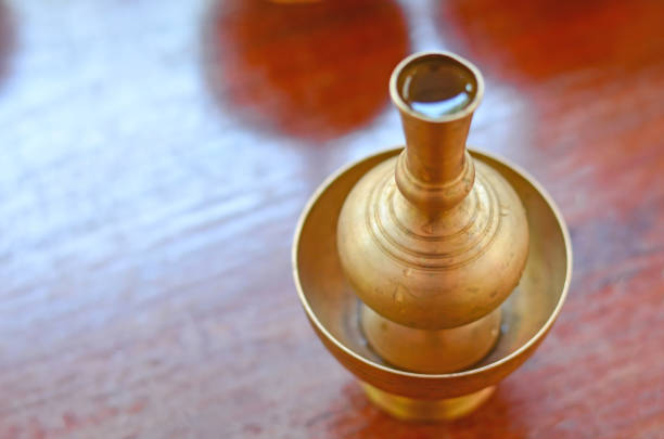 istock A golden brass pour ceremonial water jar 1023501322