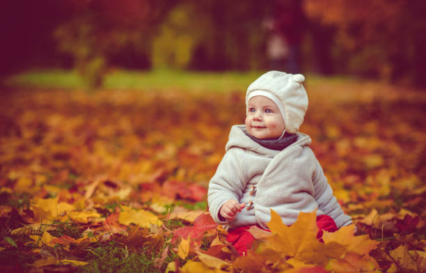 istock Happy baby boy in autumn 1023501886
