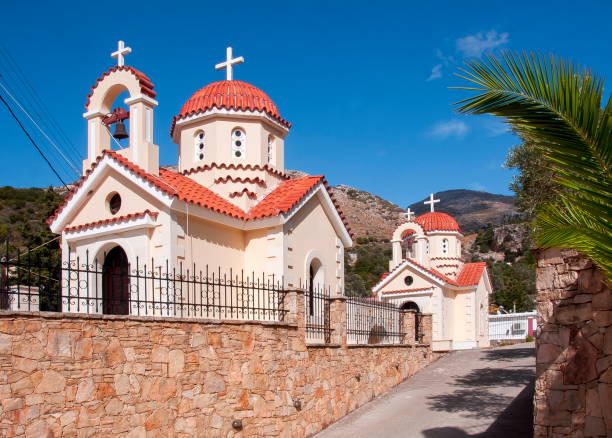 istock Traditional Greek churches, Crete, Greece 1023505556