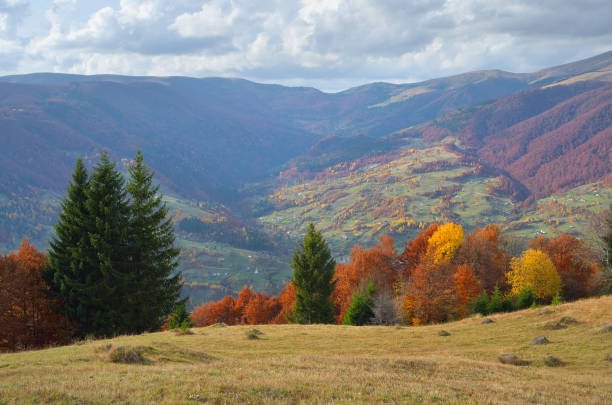 istock Autumn landscape in a mountain village 1023514320