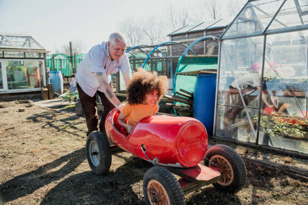 istock Go-Kart Racing at Grandad's Allotment 1023516930