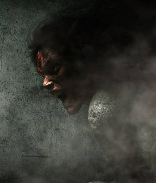 istock Ghost woman in haunted house 1023518784