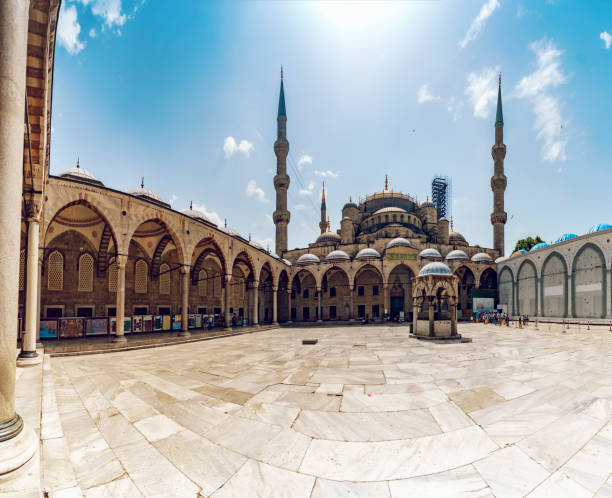 istock Panoramic view of Istanbul, Blue Mosque, Sultan Ahmet Camii, Turkey 1023521162