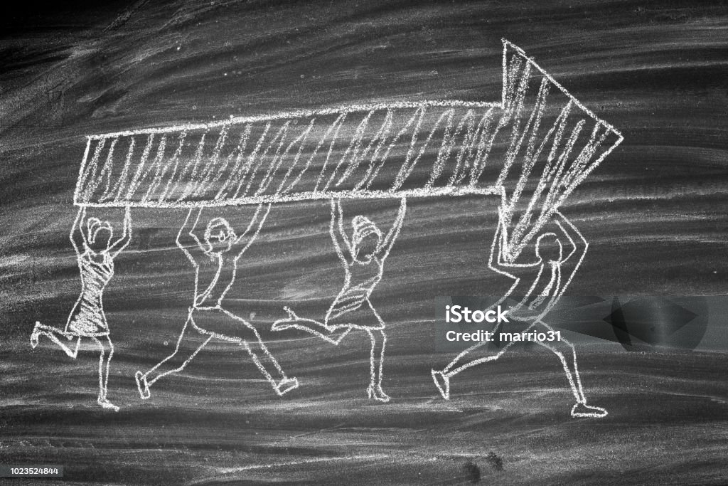 Teamwork Moving Moving Forward Teamwork Concept Stock Photo - Download Image Now ...
