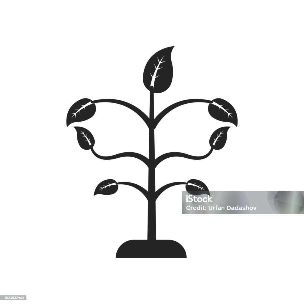 Tree growing icon vector sign and symbol isolated on white background, Tree growing logo concept Tree growing icon vector isolated on white background for your web and mobile app design, Tree growing logo concept Azerbaijan stock vector