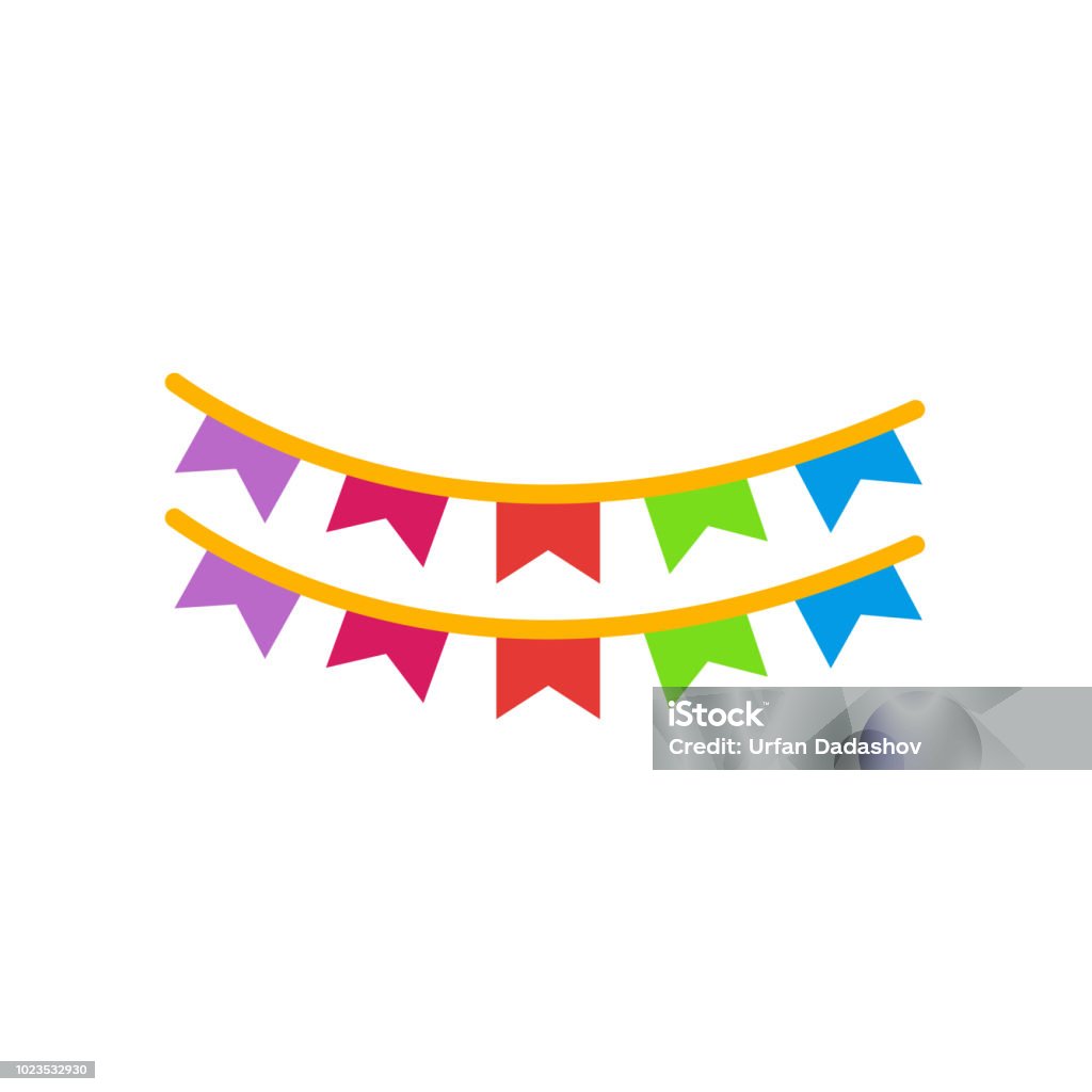 Garlands icon vector sign and symbol isolated on white background, Garlands logo concept Garlands icon vector isolated on white background for your web and mobile app design, Garlands logo concept Abstract stock vector
