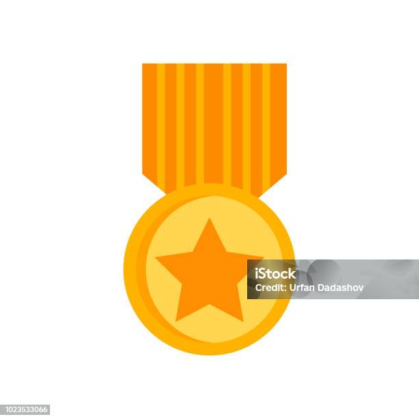 Medal Icon Vector Sign And Symbol Isolated On White Background Medal Logo Concept Stock Illustration - Download Image Now