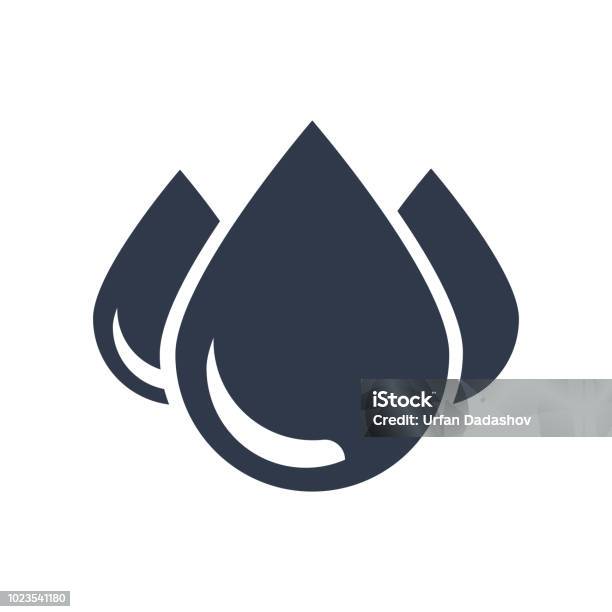 Drop Icon Vector Sign And Symbol Isolated On White Background Drop Logo Concept Stock Illustration - Download Image Now