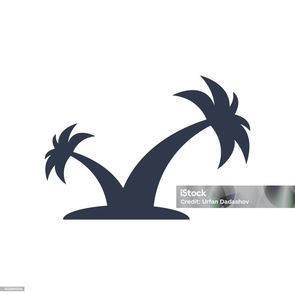 Coconut tree icon vector sign and symbol isolated on white background, Coconut tree logo concept Coconut tree icon vector isolated on white background for your web and mobile app design, Coconut tree logo concept Abstract stock vector