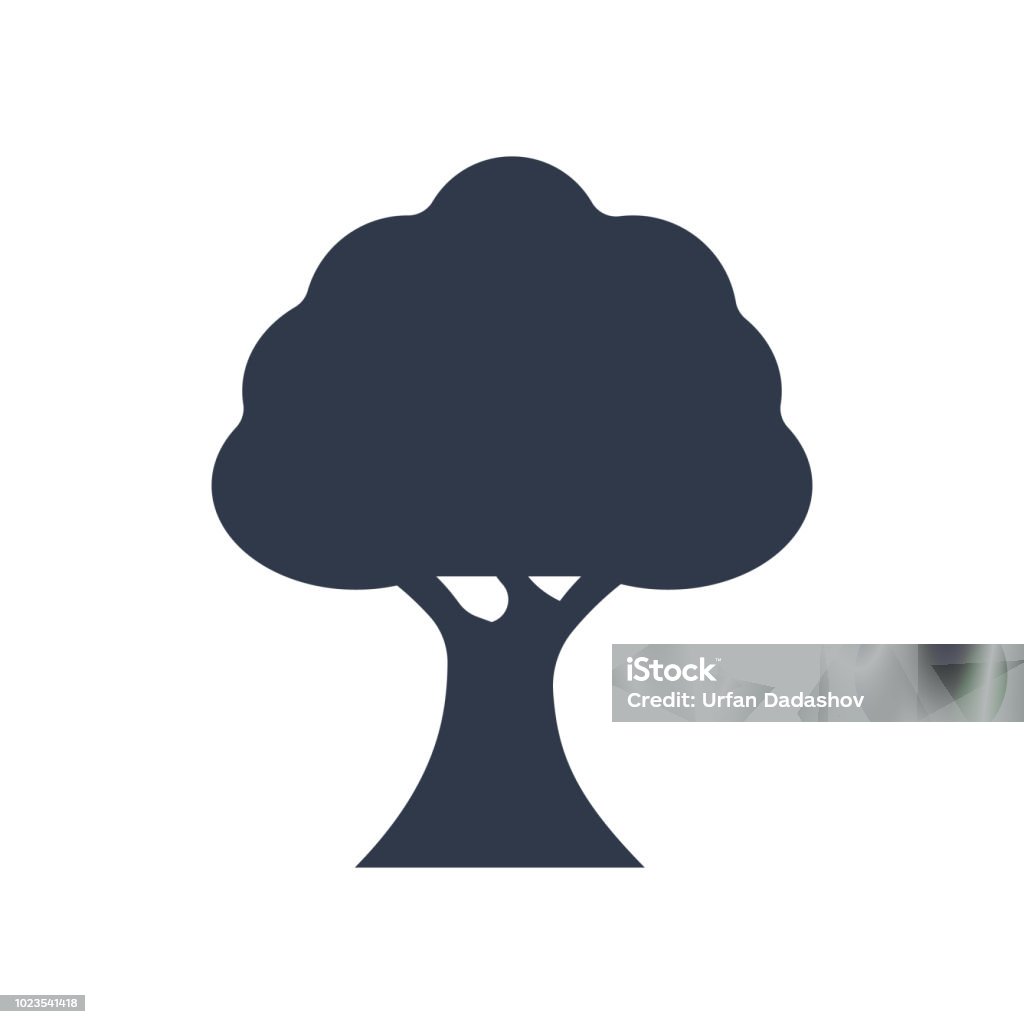 Tree icon vector sign and symbol isolated on white background, Tree logo concept Tree icon vector isolated on white background for your web and mobile app design, Tree logo concept Abstract stock vector