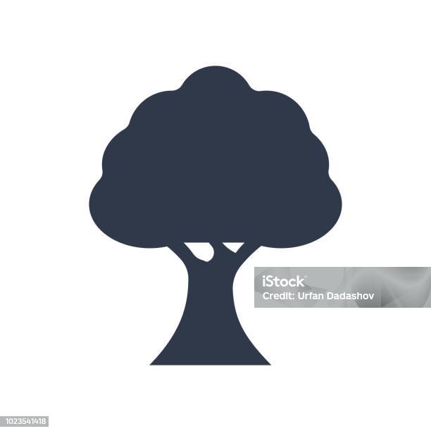 Tree Icon Vector Sign And Symbol Isolated On White Background Tree Logo Concept Stock Illustration - Download Image Now