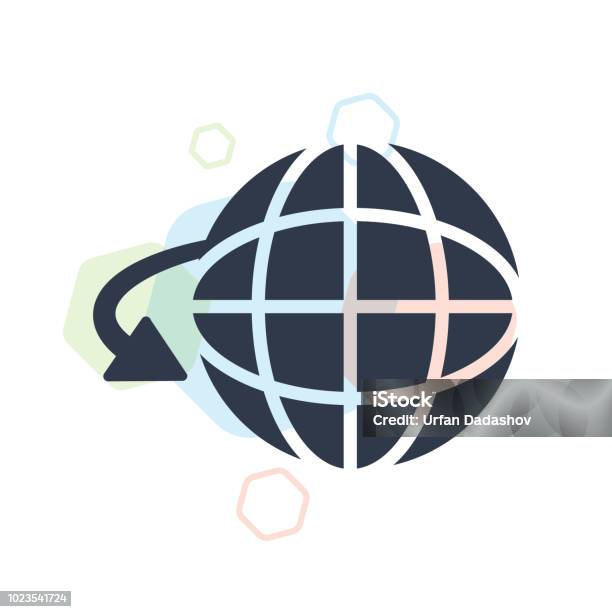 Energy Globe Icon Vector Sign And Symbol Isolated On White Background Energy Globe Logo Concept Stock Illustration - Download Image Now