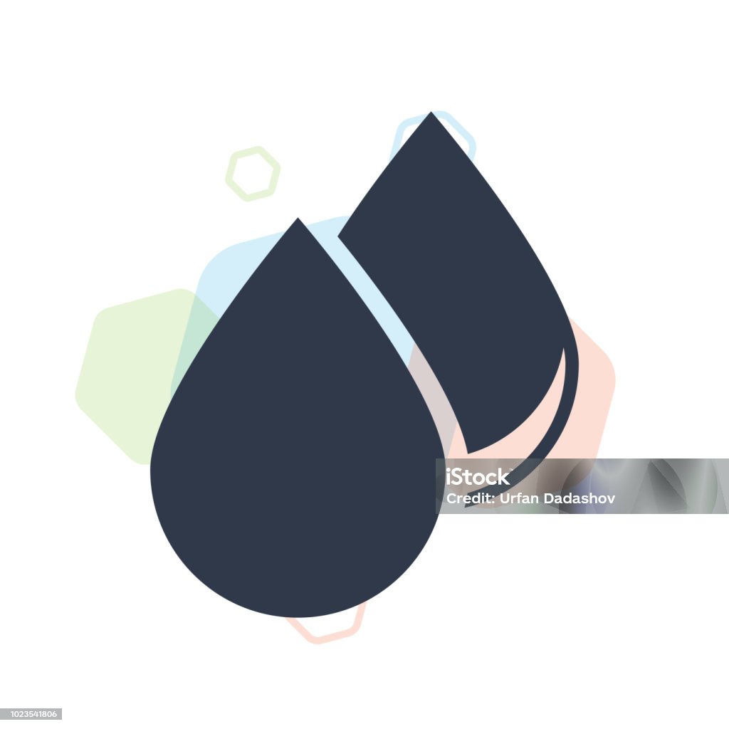 Oil drops icon vector sign and symbol isolated on white background, Oil drops logo concept Oil drops icon vector isolated on white background for your web and mobile app design, Oil drops logo concept Abstract stock illustration