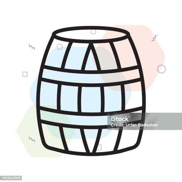 Barrel Icon Vector Sign And Symbol Isolated On White Background Barrel Logo Concept Stock Illustration - Download Image Now