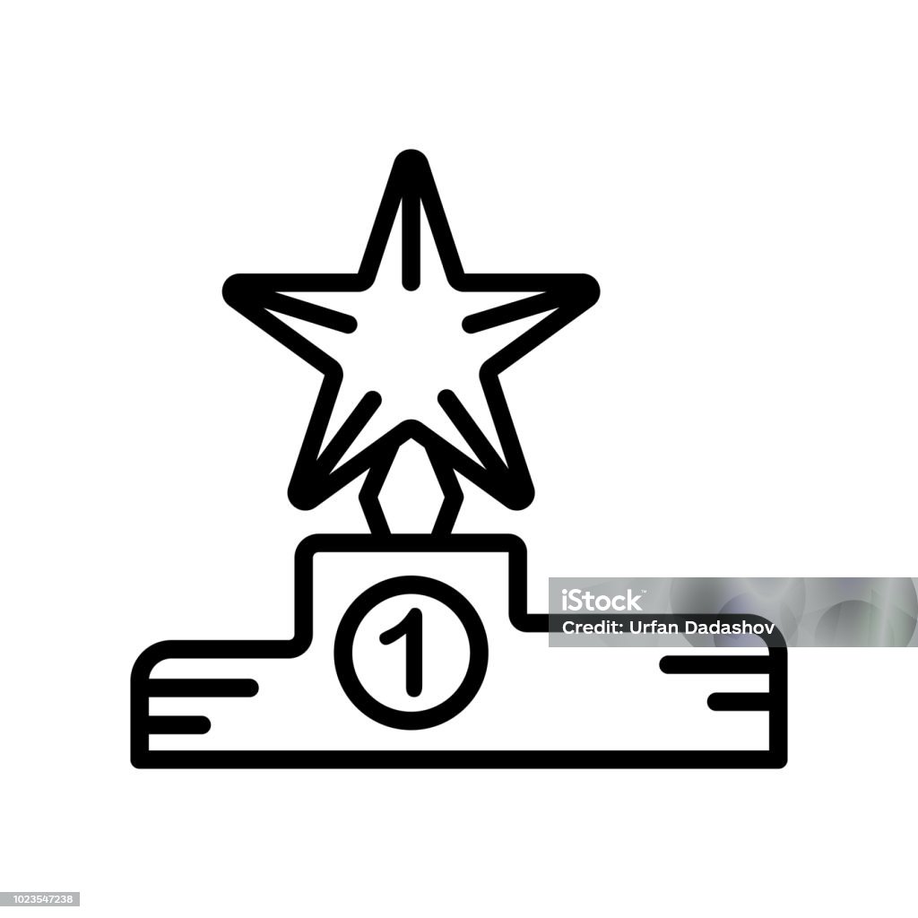 Podium icon vector sign and symbol isolated on white background, Podium logo concept Podium icon vector isolated on white background for your web and mobile app design, Podium logo concept Art stock vector