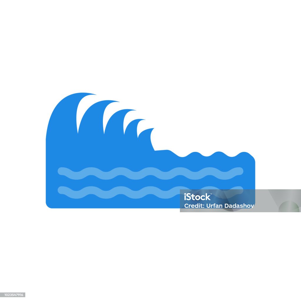 Wave icon vector sign and symbol isolated on white background, Wave logo concept Wave icon vector isolated on white background for your web and mobile app design, Wave logo concept Abstract stock vector