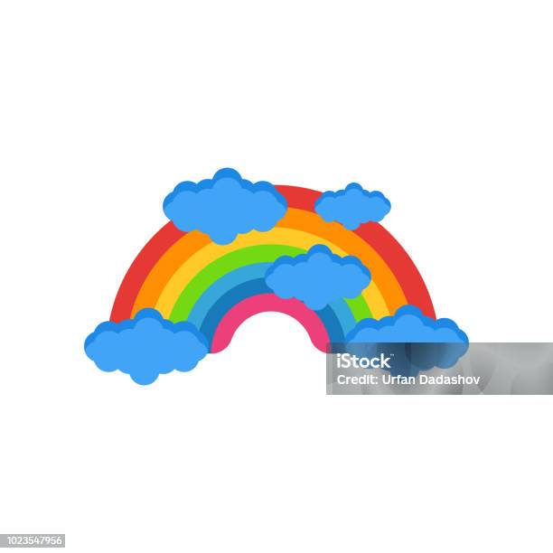 Rainbow Icon Vector Sign And Symbol Isolated On White Background Rainbow Logo Concept Stock Illustration - Download Image Now
