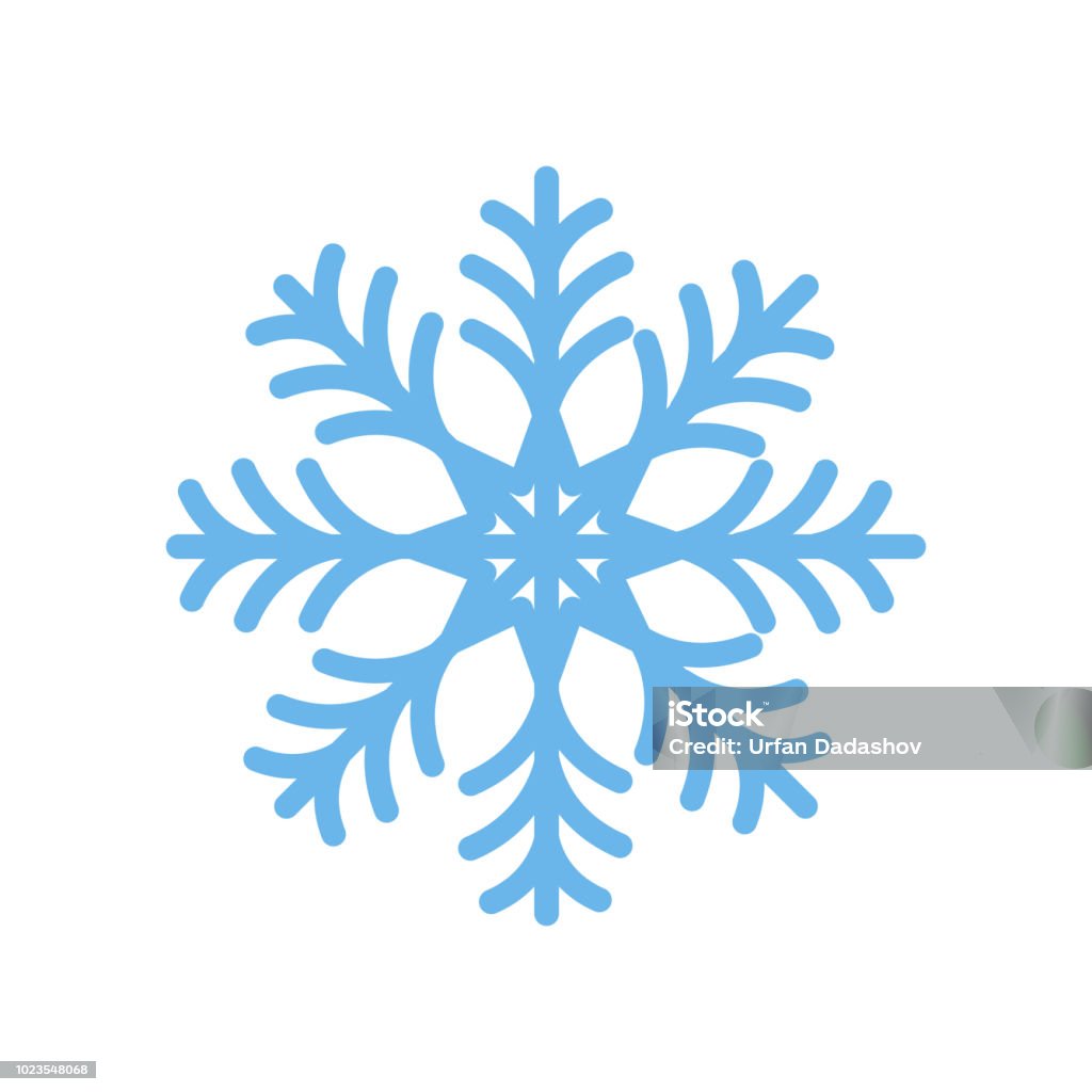 Flocon de neige icône vector signe et le symbole isolé sur fond blanc, concept logo flocon de neige - clipart vectoriel de Flocon de neige - Neige libre de droits