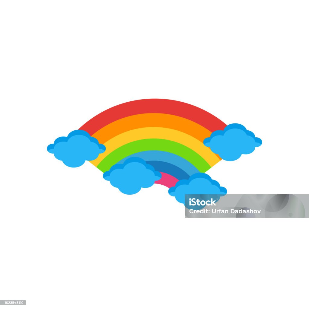 Rainbow icon vector sign and symbol isolated on white background, Rainbow logo concept Rainbow icon vector isolated on white background for your web and mobile app design, Rainbow logo concept Border - Frame stock vector