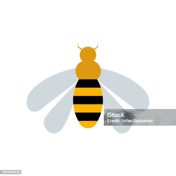 Wasp Icon Vector Sign And Symbol Isolated On White Background Wasp Logo Concept Stock Illustration - Download Image Now