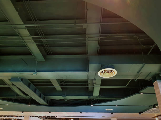 istock Low Angle View of Air Conditioning System on the Ceiling 1023551420