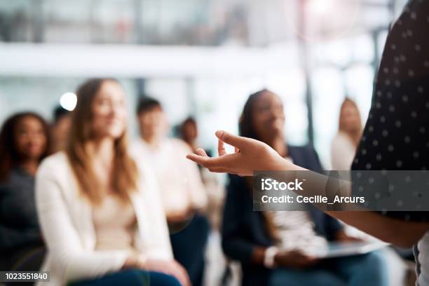 Great Speakers Know Their Audience Stock Photo - Download Image Now - Seminar, Education Training Class, Meeting