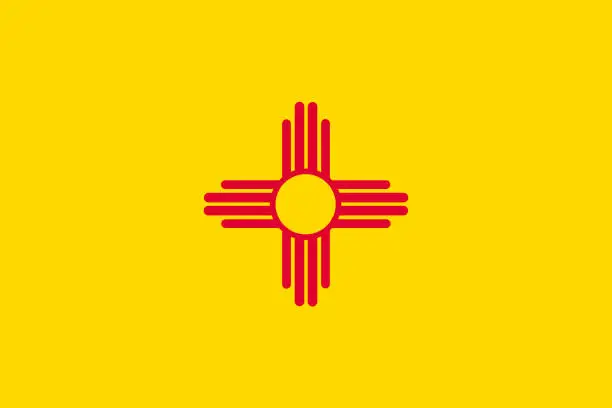 Vector illustration of Vector flag illustration of New Mexico state, United States of America