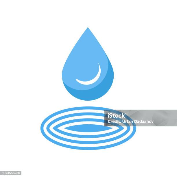 Water Drop Icon Vector Sign And Symbol Isolated On White Background Water Drop Logo Concept Stock Illustration - Download Image Now