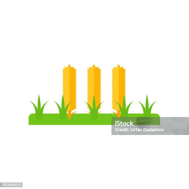 Wheat Icon Vector Sign And Symbol Isolated On White Background Wheat Logo Concept Stock Illustration - Download Image Now