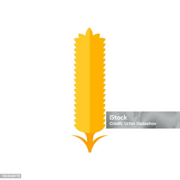 Wheat Icon Vector Sign And Symbol Isolated On White Background Wheat Logo Concept Stock Illustration - Download Image Now