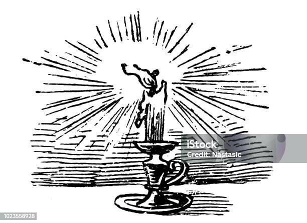 Candle Stock Illustration - Download Image Now - Old, Ancient, Candlestick Holder
