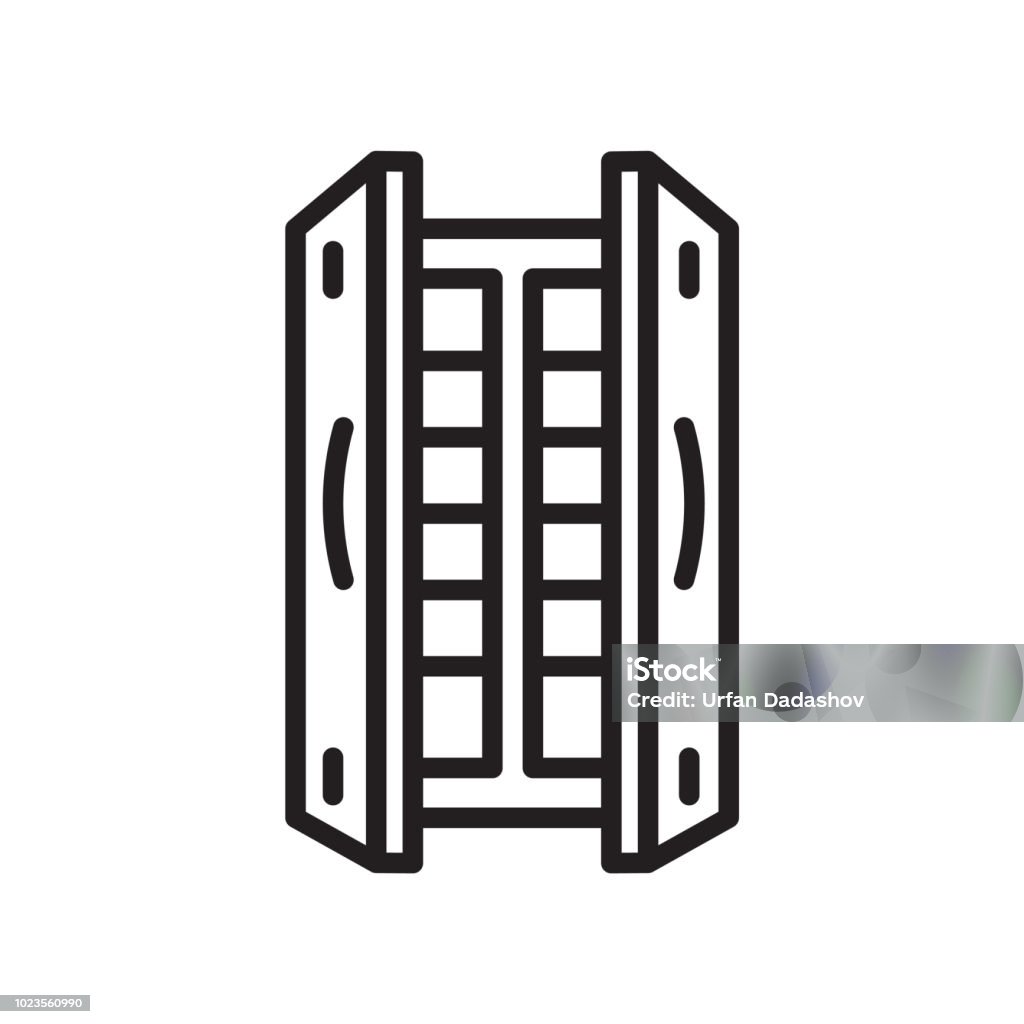 Fridge icon vector sign and symbol isolated on white background, Fridge logo concept Fridge icon vector isolated on white background for your web and mobile app design, Fridge logo concept Computer Graphic stock vector