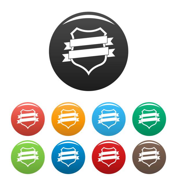 バッジ デザインのアイコン セットの色ベクトル - sale badge symbol interface icons点のイラスト素材／クリップアート素材／マンガ素材／アイコン素材