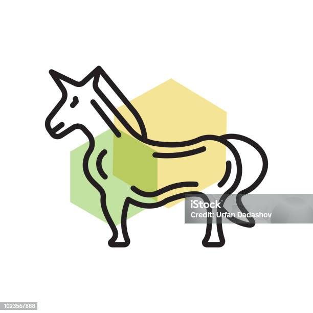 Unicorn Icon Vector Sign And Symbol Isolated On White Background Unicorn Logo Concept Stock Illustration - Download Image Now