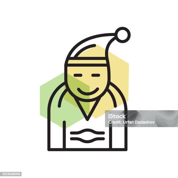 Elf Symbol Vektor Zeichen Und Symbol Isoliert Auf Weißem Hintergrund