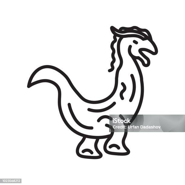 Dragon Icon Vector Sign And Symbol Isolated On White Background Dragon Logo Concept Stock Illustration - Download Image Now