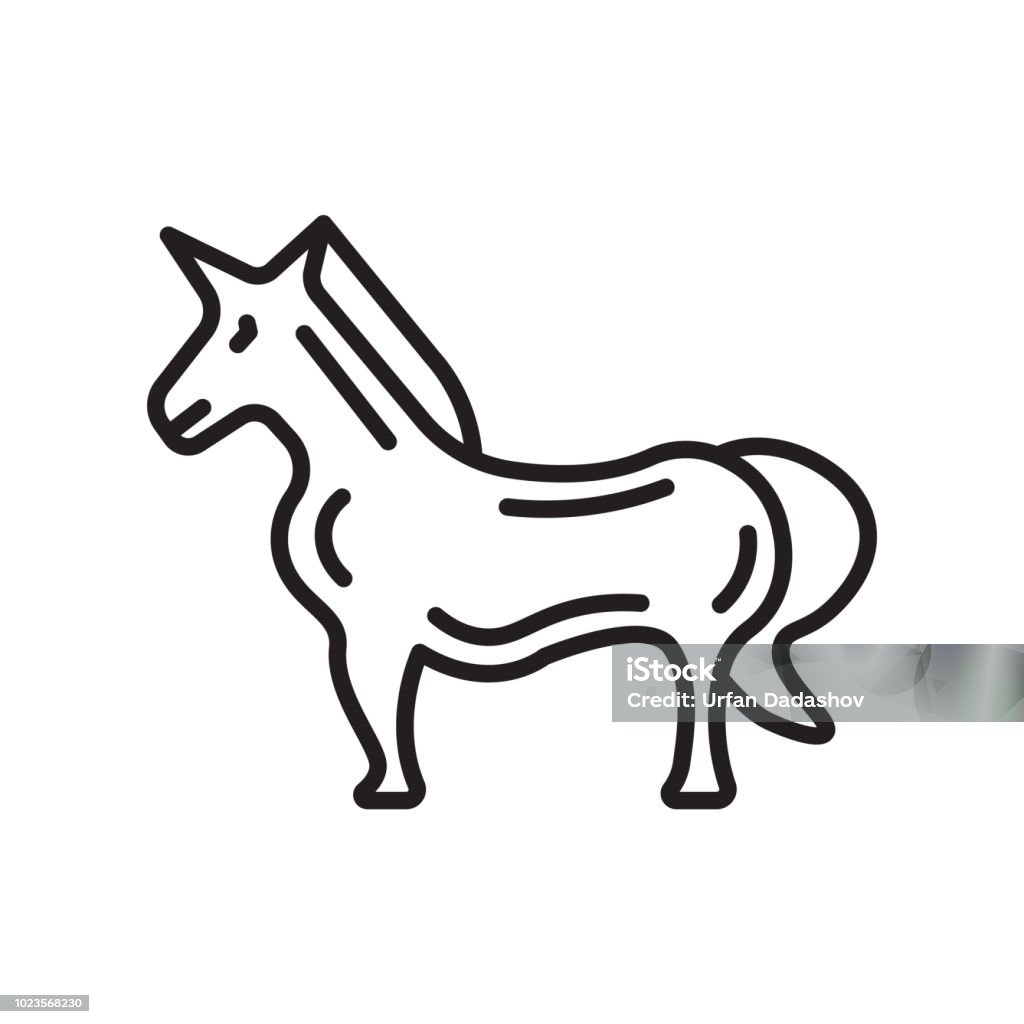 Unicorn icon vector sign and symbol isolated on white background, Unicorn logo concept Unicorn icon vector isolated on white background for your web and mobile app design, Unicorn logo concept Animal stock vector