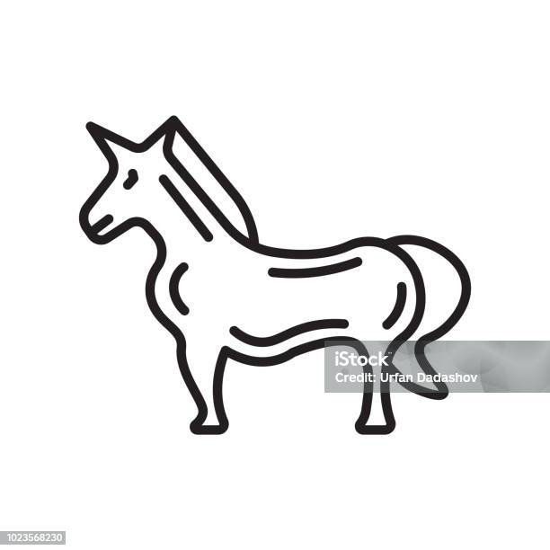 Unicorn Icon Vector Sign And Symbol Isolated On White Background Unicorn Logo Concept Stock Illustration - Download Image Now