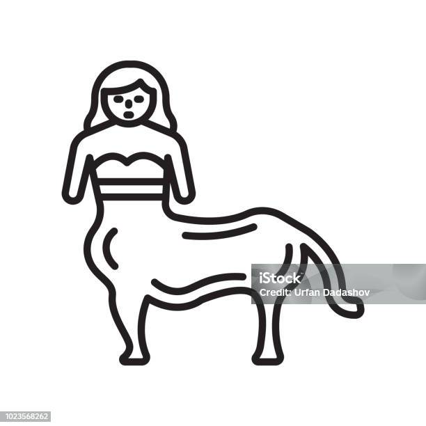 Centaur Icon Vector Sign And Symbol Isolated On White Background Centaur Logo Concept Stock Illustration - Download Image Now