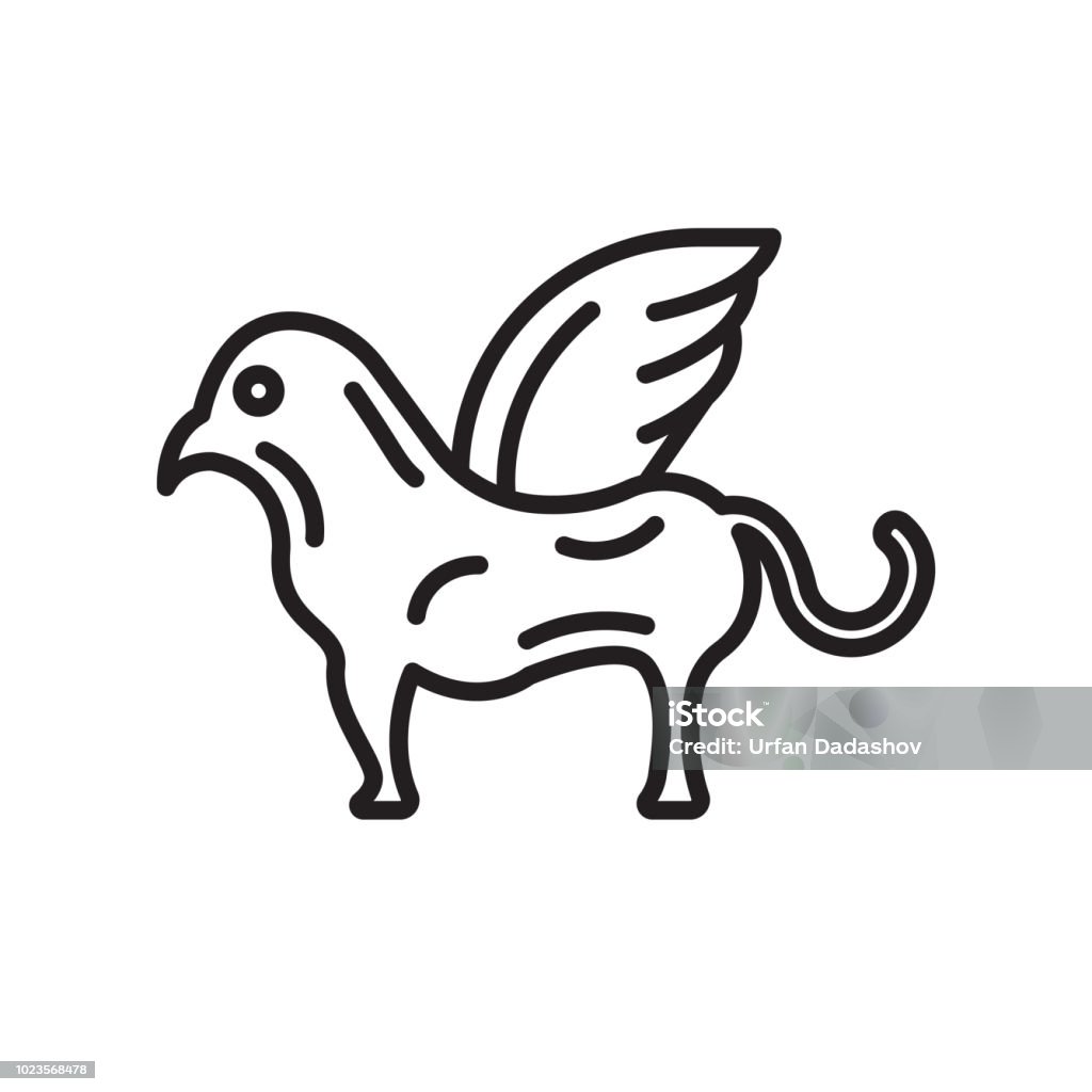 Chimera icon vector sign and symbol isolated on white background, Chimera logo concept Chimera icon vector isolated on white background for your web and mobile app design, Chimera logo concept Animal stock vector