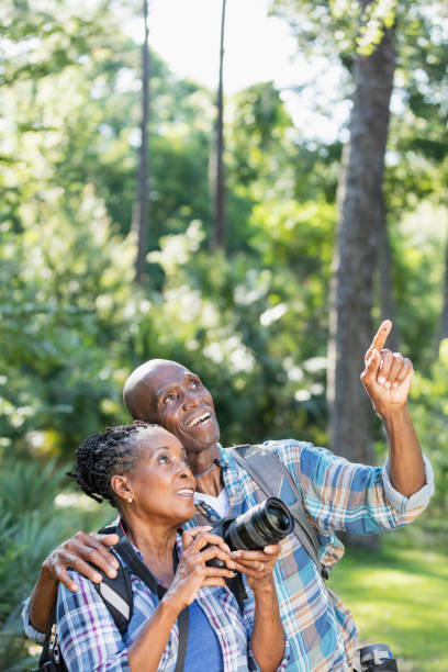 istock Senior African-American couple hiking, exploring 1023569204