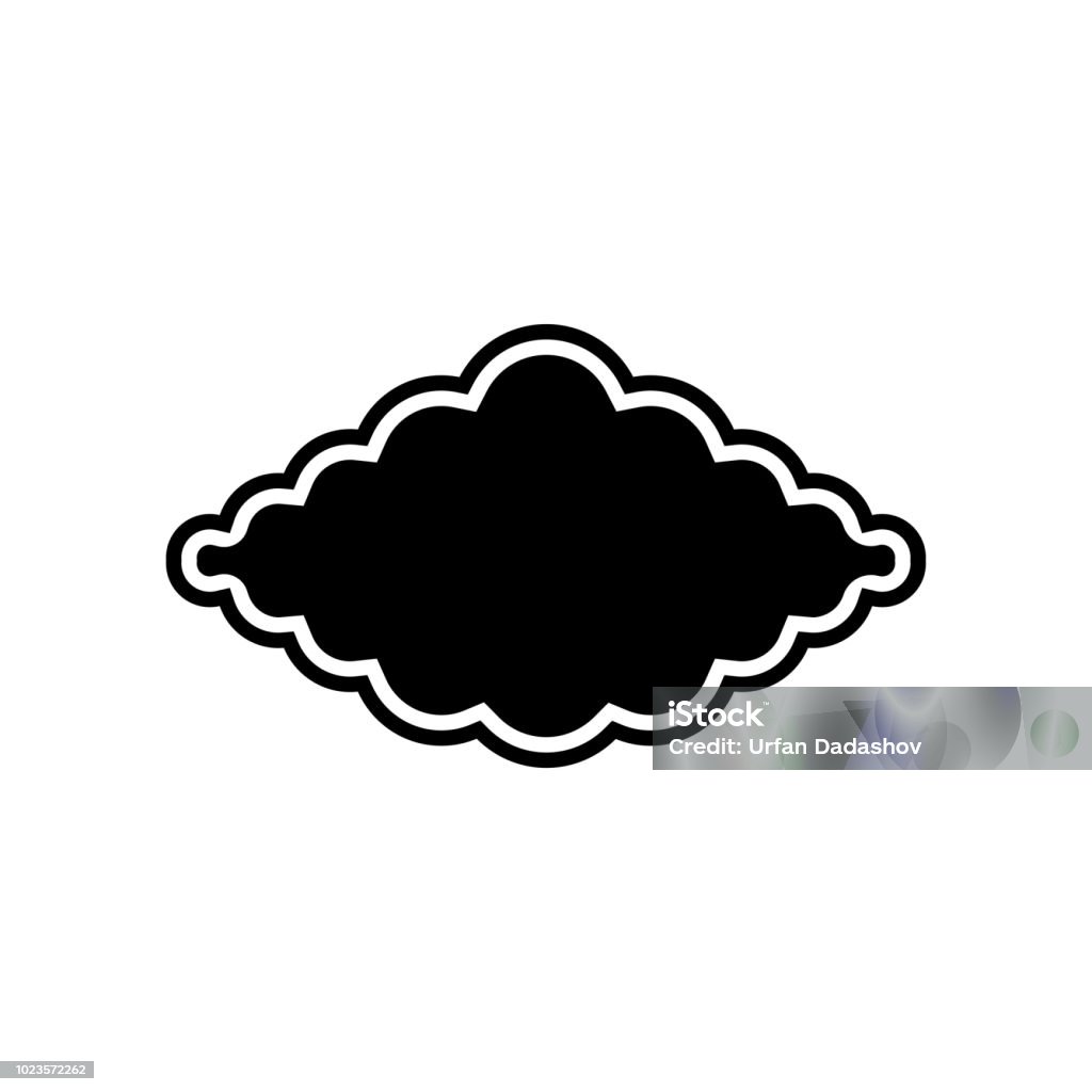 Round Cloud icon vector sign and symbol isolated on white background, Round Cloud logo concept Round Cloud icon vector isolated on white background for your web and mobile app design, Round Cloud logo concept Art stock vector