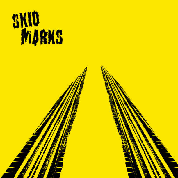 ilustraciones, imágenes clip art, dibujos animados e iconos de stock de marcas de vector - marca de frenazo