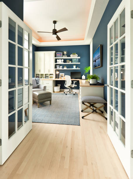 istock Modern Contemporary Interior Design of Home Office Room 1023592916