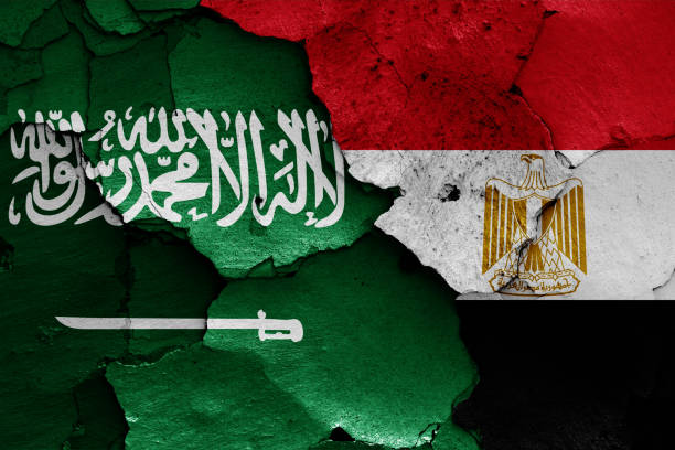 istock flags of Saudi Arabia and Egypt 1023601862