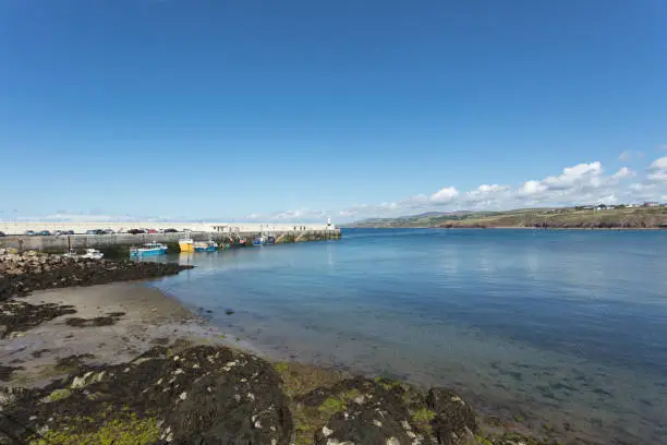 Photo of Peel harbour Isle of Man British Isles