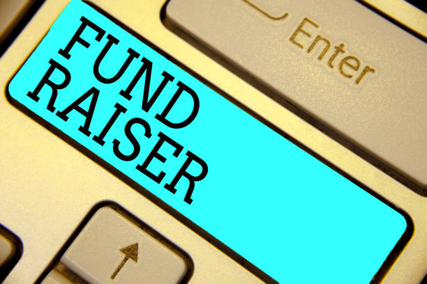 istock Handwriting text Fund Raiser. Concept meaning person whose job or task is seek financial support for charity Keyboard blue key Intention create computer computing reflection document 1023617524